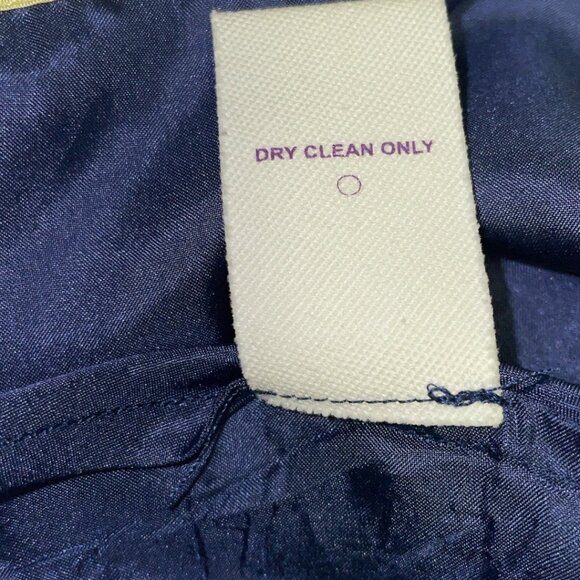 Chelsea & Violet Sheer Silk Navy Floral Asymmetric Hem Tank S - Picture 6 of 6